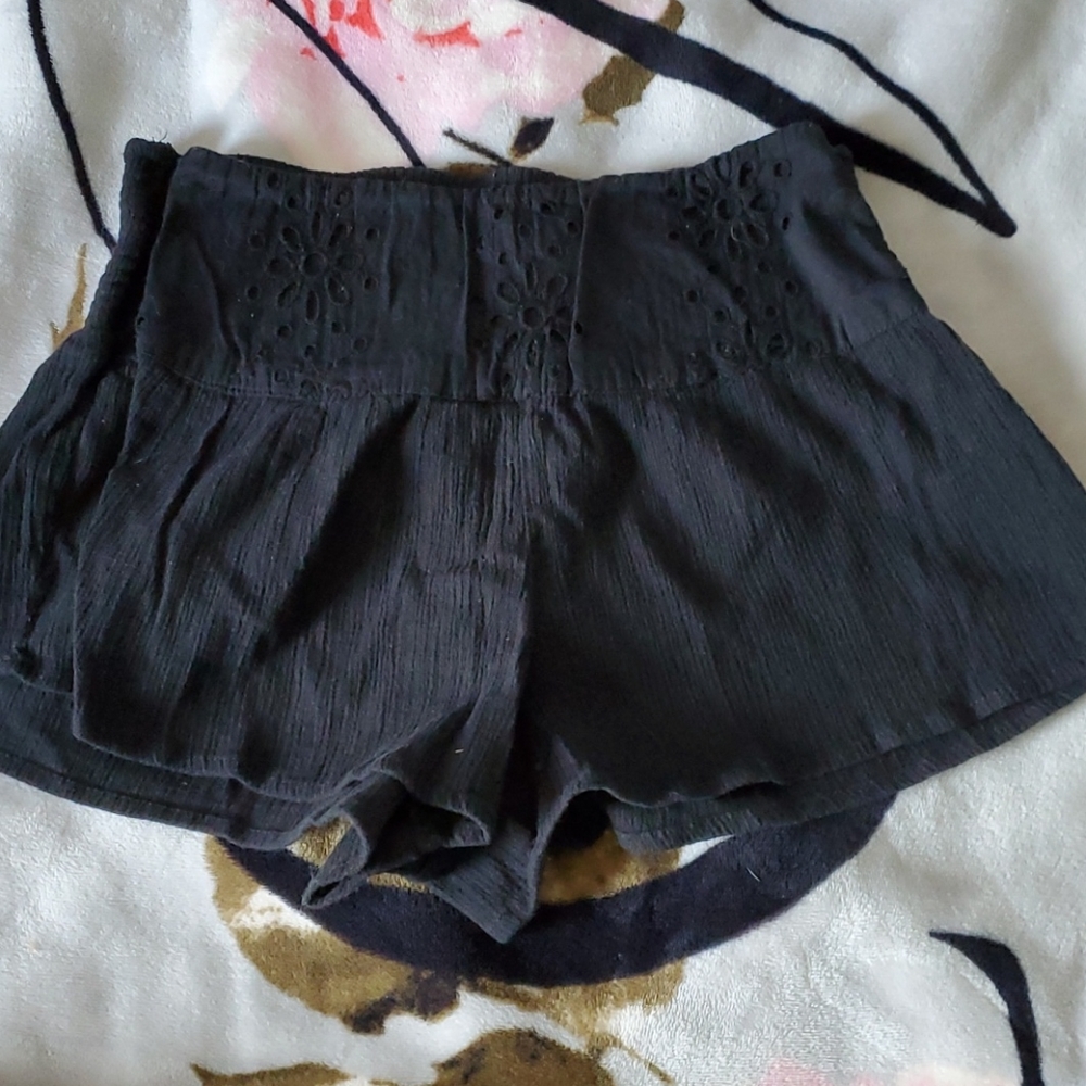 Black flowy Volcom shorts